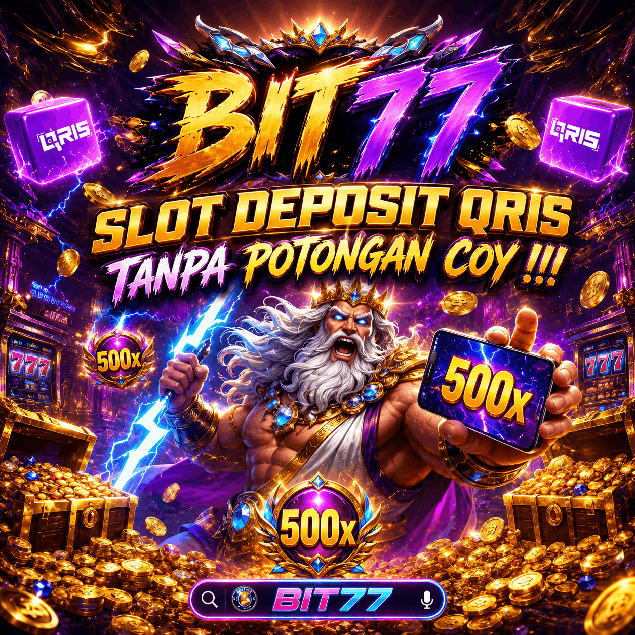 Thumbnail 1 of 3, Poster, Gabung & Mainkan Game Online di Situs BIT77 designed and sold by BIT77.